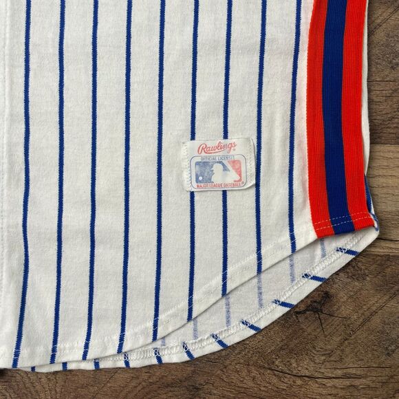 Vintage 80s New York Mets Jersey Men's Large‎ Rawlings Athletic Striped MLB 1017 - Picture 6 of 14